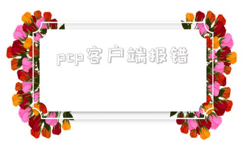 pcp客户端报错pcl远程服务器返回错误-第1张图片-太平洋在线下载